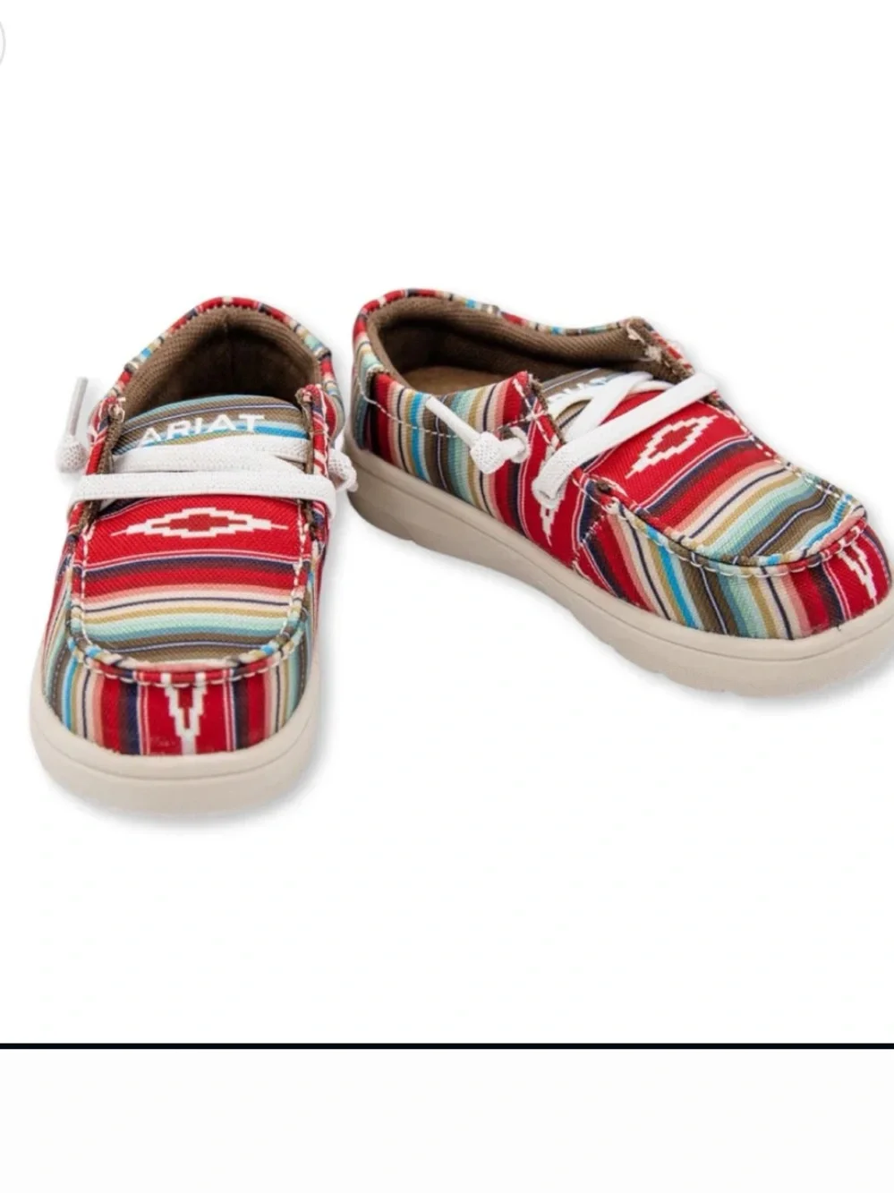 Ariat Kids Multicolor Red Serape Slip-On Moccasins